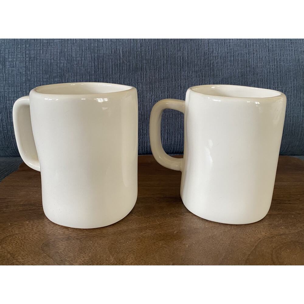 Rae Dunn Set Of 2 "Mr." & "Mrs." White Coffee Mugs Artisan Collection By Magenta - Picture 2 of 3